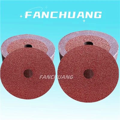 5 '' Lub kaum ntse ntse sanding disc aluminium oxide revin fiber ntau nrog 7/8 '' Arbor