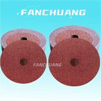 5 '' Lub kaum ntse ntse sanding disc aluminium oxide revin fiber ntau nrog 7/8 '' Arbor