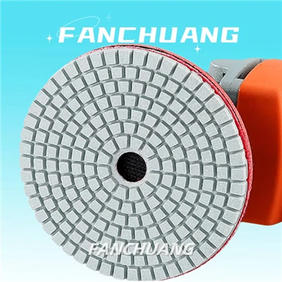 Resin Bond Pob zeb Polishing cuab yeej 3 Kauj Ruam Polishing Pads Marble Granite Quartz