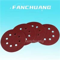 8 Qhov Velcro Abrasive Sanding Disc